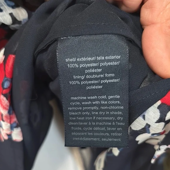 Floral Print Women's Top - Black, Red, Blue - Picture 8 of 8